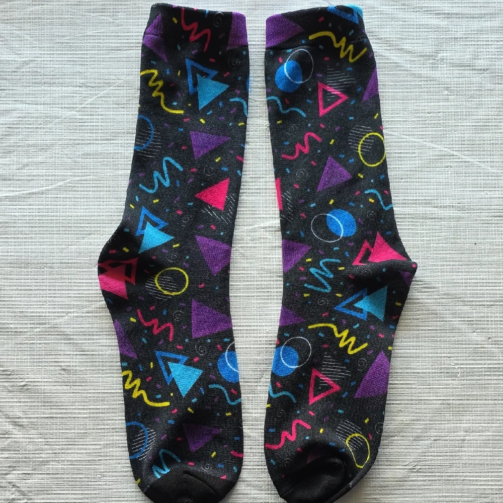 Colorful Geometric Patterned Socks